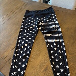 Constantly Varied Gear Black and White Star & Stripe Leggings